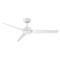 Modern Forms Roboto 3-Blade Smart Ceiling Fan 52in Matte White with Remote Control and Remote Control FR-W1910-52